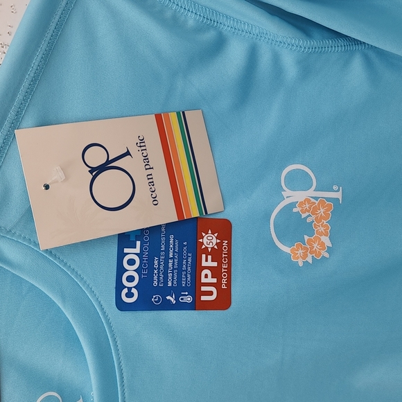 OCEAN PACIFIC RASHGUARD MEDIUM LIGHT BLUE - Picture 3 of 9
